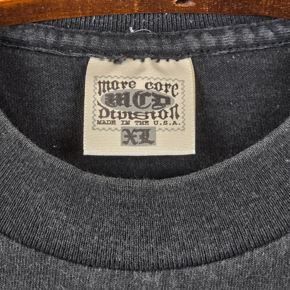 Vintage MCD More Core Division T-Shirt Mens XL Black Dice Graphic Made in USA - Picture 4 of 10